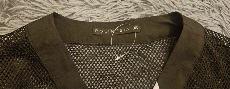 Chaqueta deportiva de malla negra