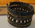 Pulsera étnica - marrón y negra