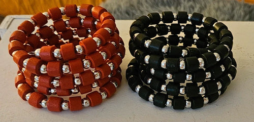 3 Pulseras - Azul, Rojo, Negro