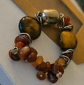 Pulsera boho marrón-dorada