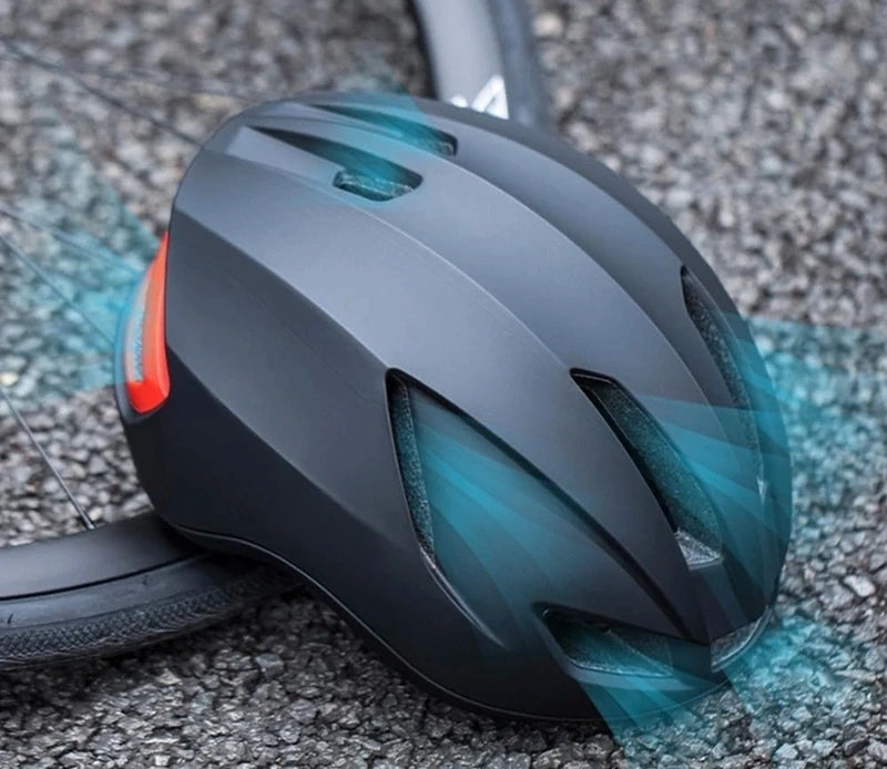 Casco bici LED - Negro mate