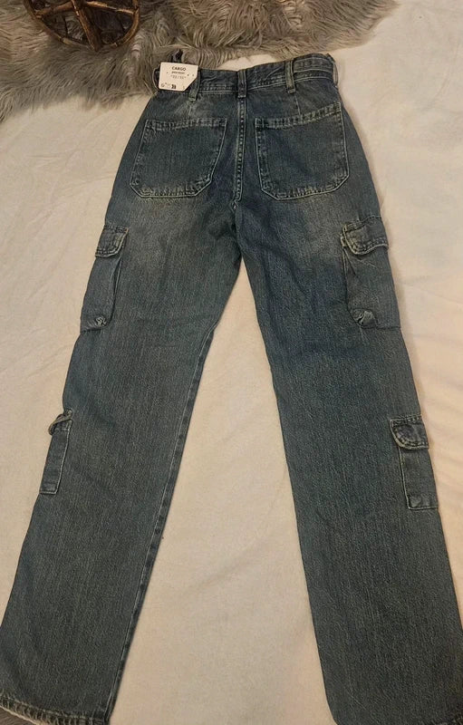 Jeans Cargo Jennyfer 6 Bolsillos