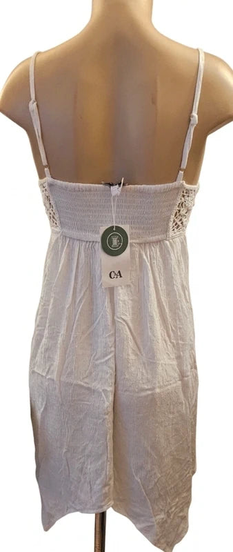Vestido blanco bohemio tirantes finos