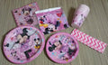 Set Fiesta Minnie Mouse Platos Vasos Servilletas..