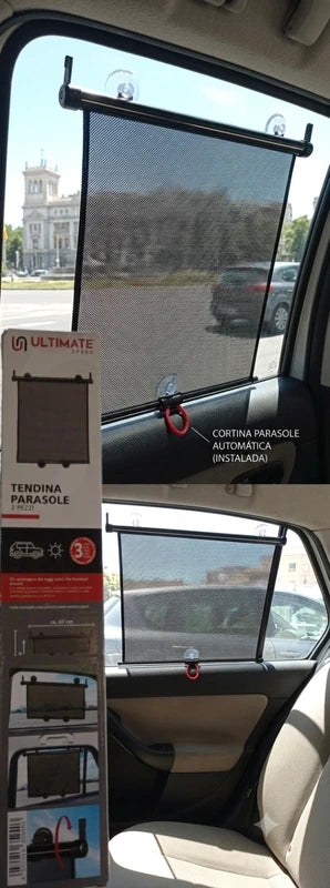 Set 2 Cortinas Parasol Enrollables Automáticas
