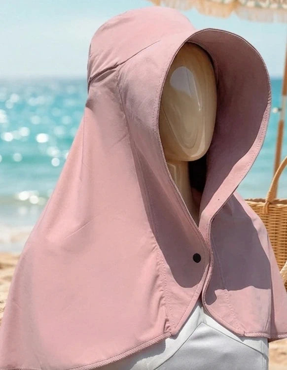 Gorro protección solar multifuncional rosa