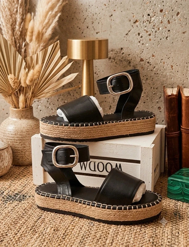 Sandalias Asos Design plataforma esparto