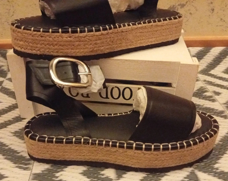 Sandalias Asos Design plataforma esparto