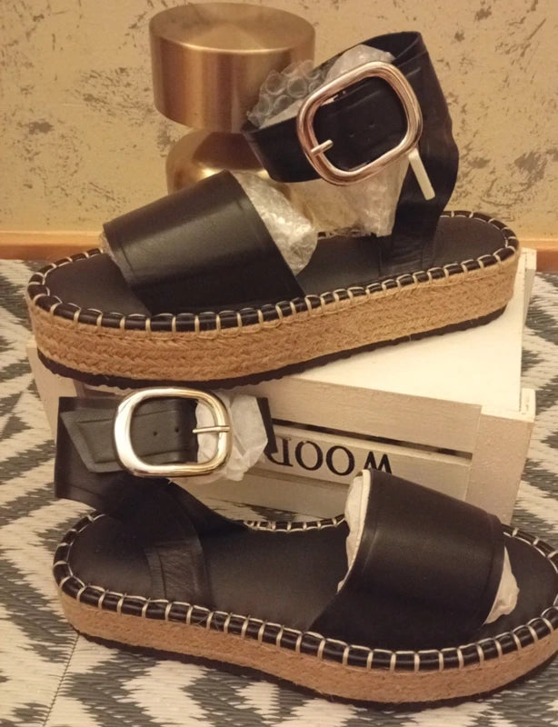 Sandalias Asos Design plataforma esparto