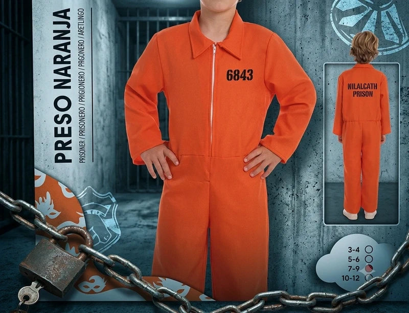 Disfraz Prisionero Naranja Infantil