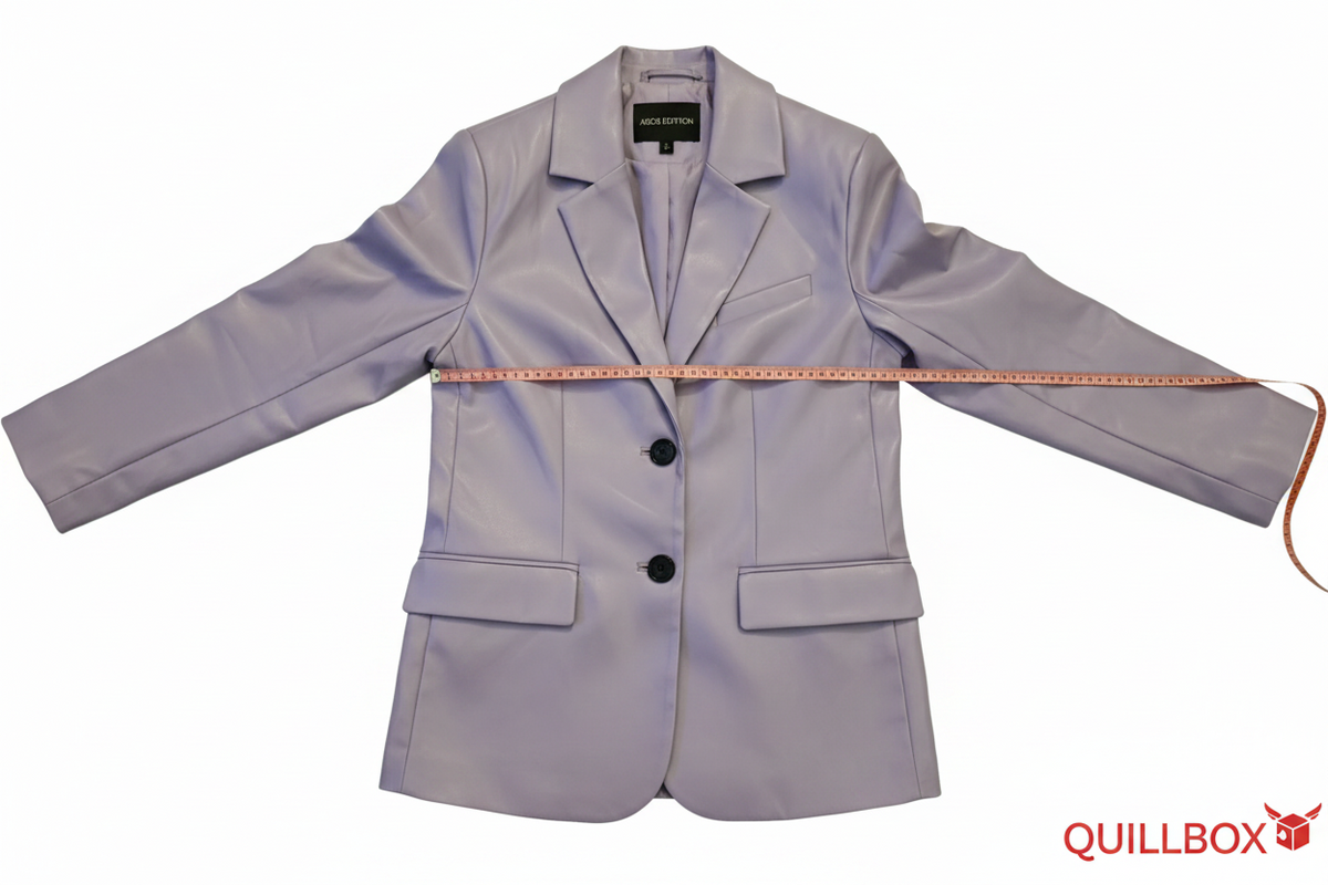 ASOS DESIGN Lilac Faux Leather Blazer