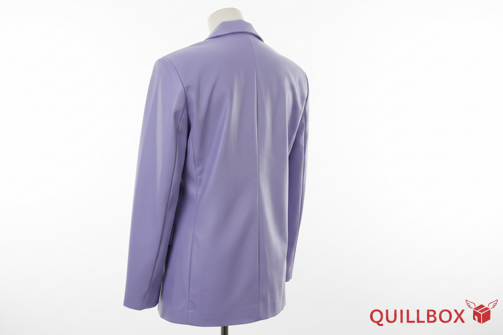 ASOS DESIGN Lilac Faux Leather Blazer