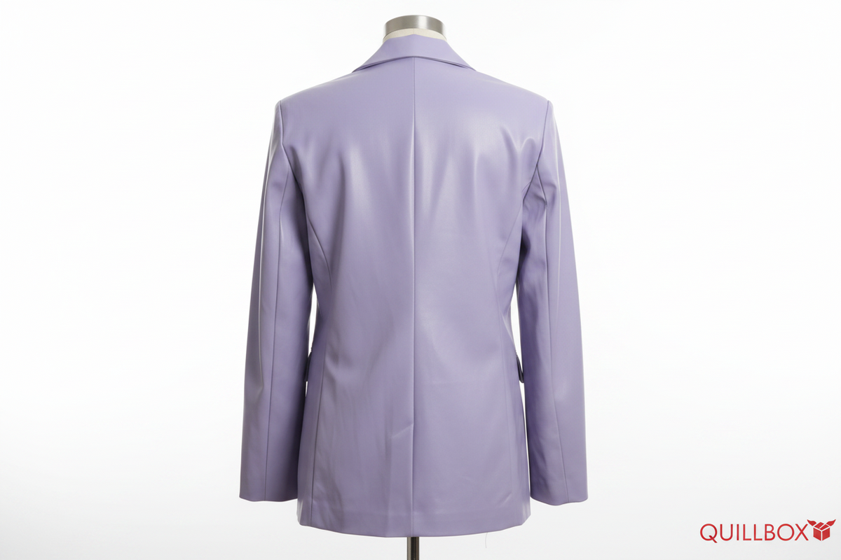 ASOS DESIGN Lilac Faux Leather Blazer