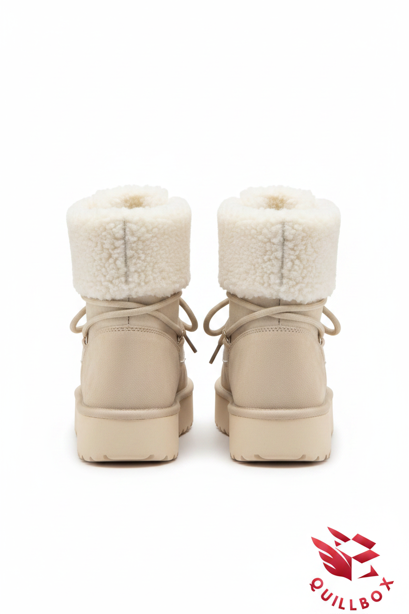 Botas Moon Boot efecto borreguillo beige