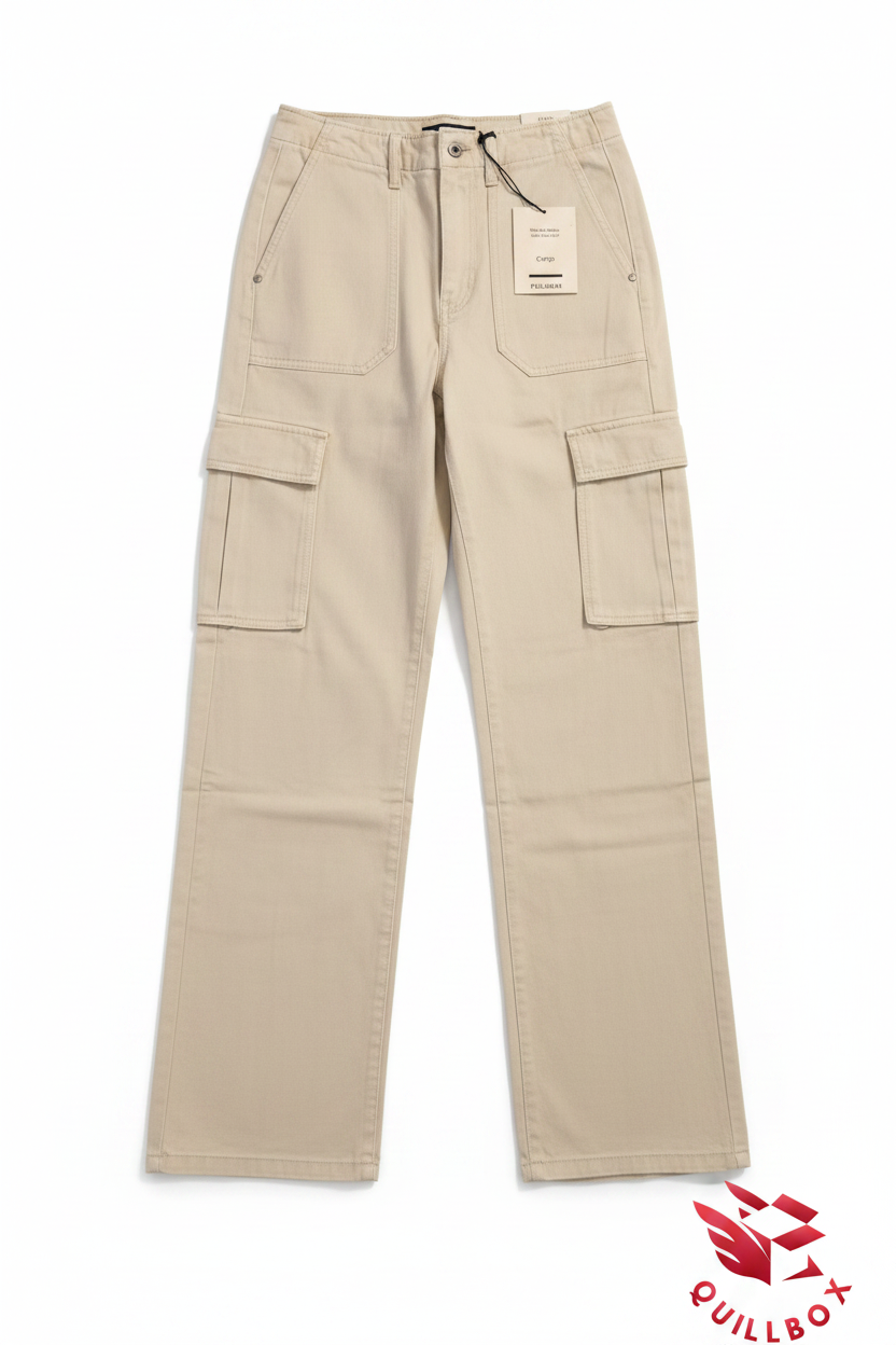 Pantalón cargo Pull&Bear beige mujer