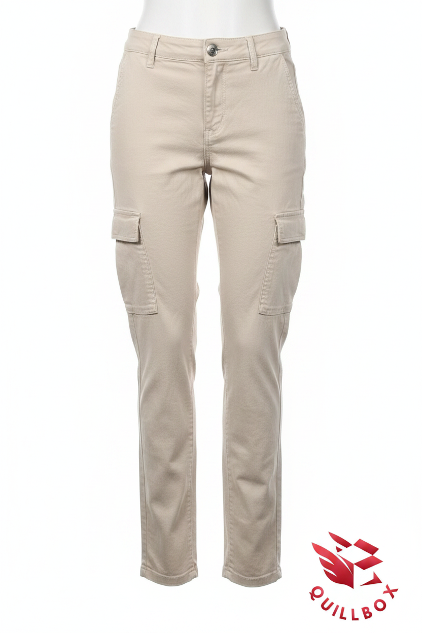Pantalón cargo Pull&Bear beige mujer