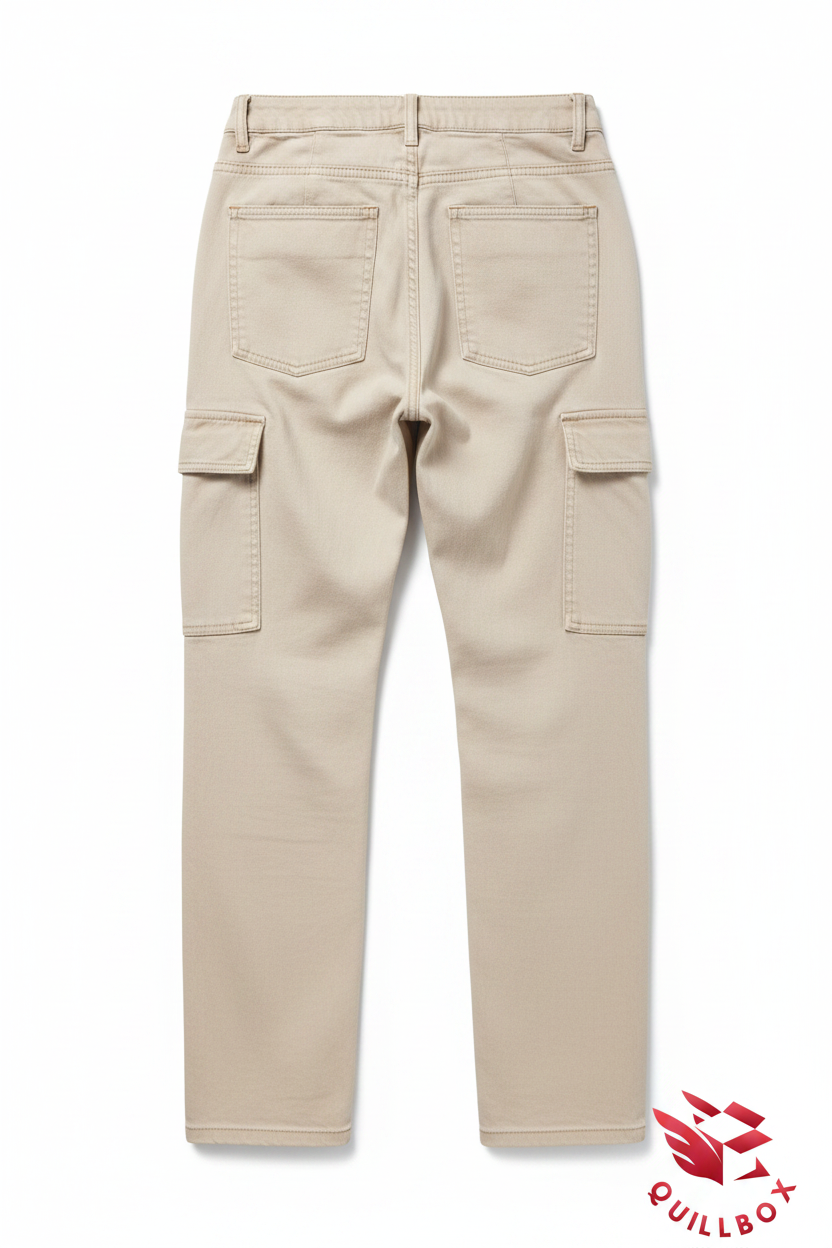 Pantalón cargo Pull&Bear beige mujer