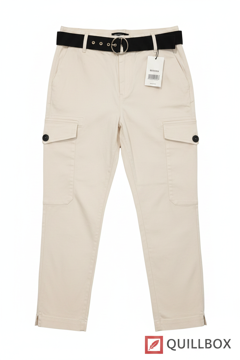 Pantalones cargo Bershka beige