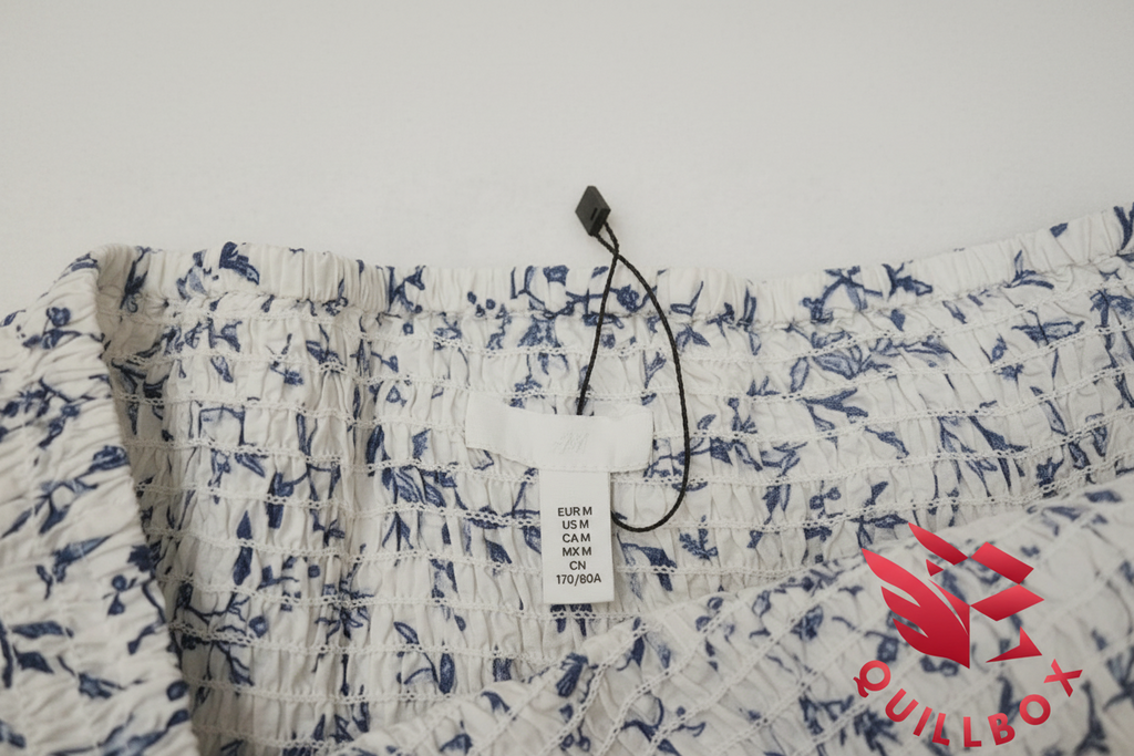 Minifalda Nido Abeja Estampada Floral Azul