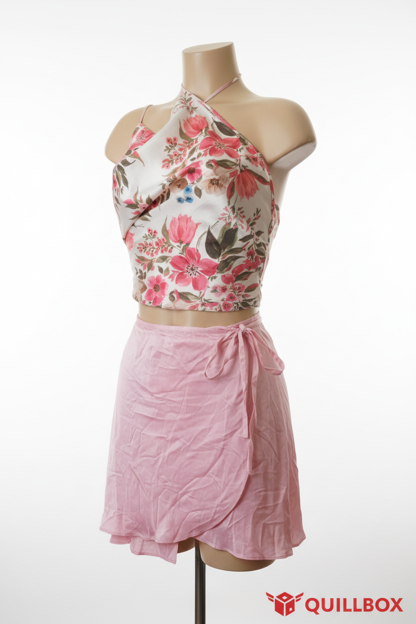 Zara Viscose One-Size Pink Skirt