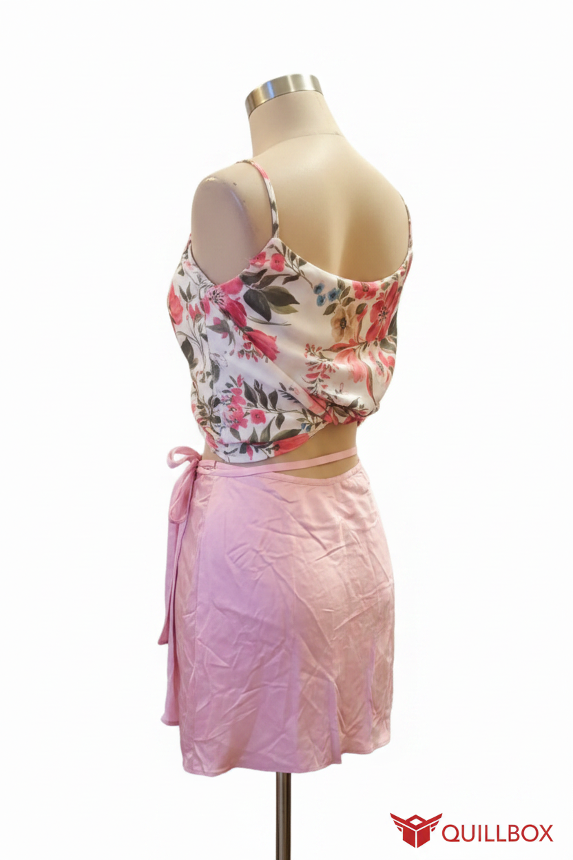 Zara Viscose One-Size Pink Skirt