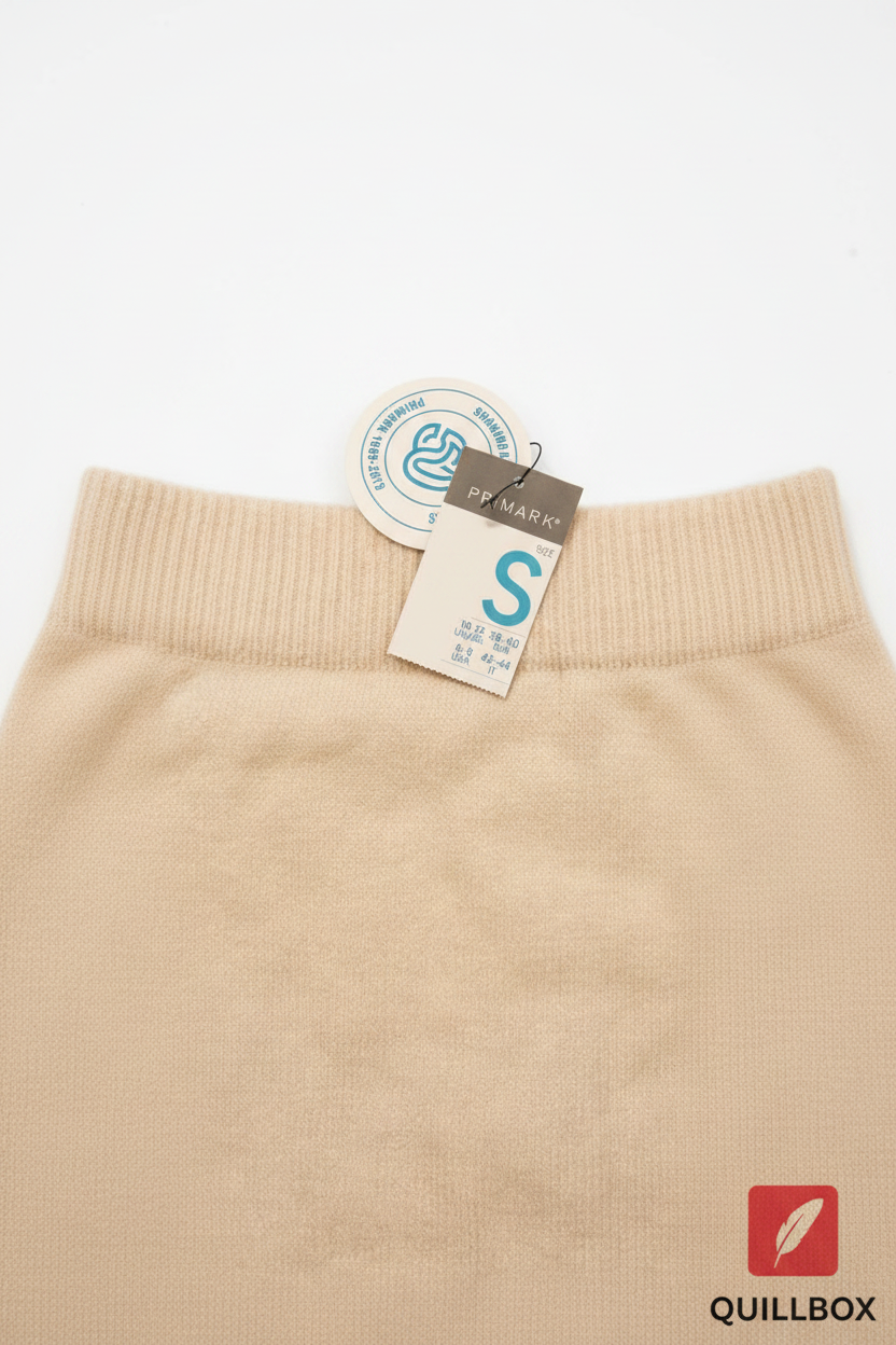 Falda punto beige