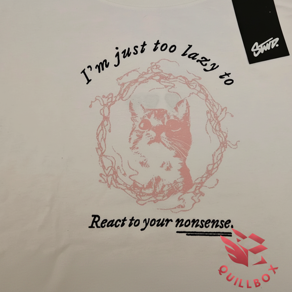 Camiseta Pull&Bear Gato Unisex Blanca