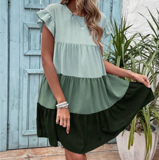 Vestido Smock fruncido de gasa !!