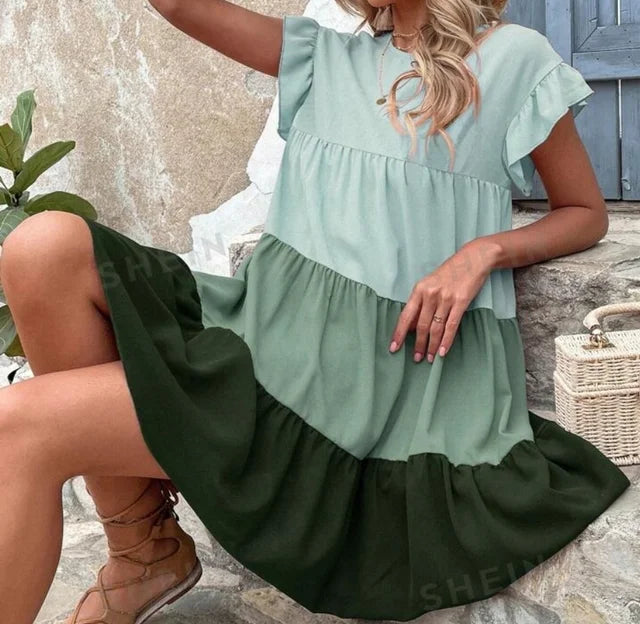 Vestido Smock fruncido de gasa !!