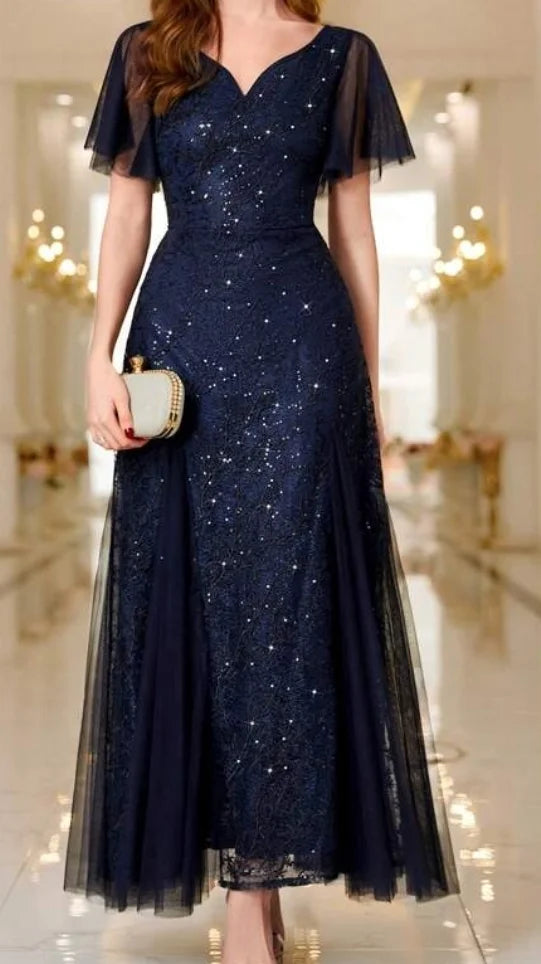 Vestido de encaje de lentejuelas