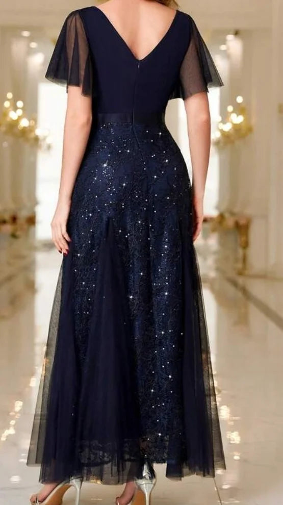 Vestido de encaje de lentejuelas
