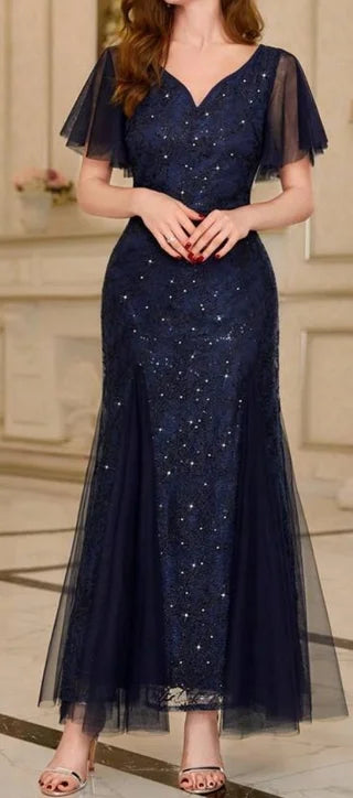 Vestido de encaje de lentejuelas