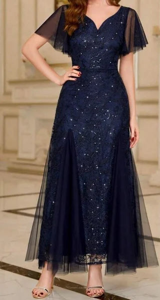 Vestido de encaje de lentejuelas