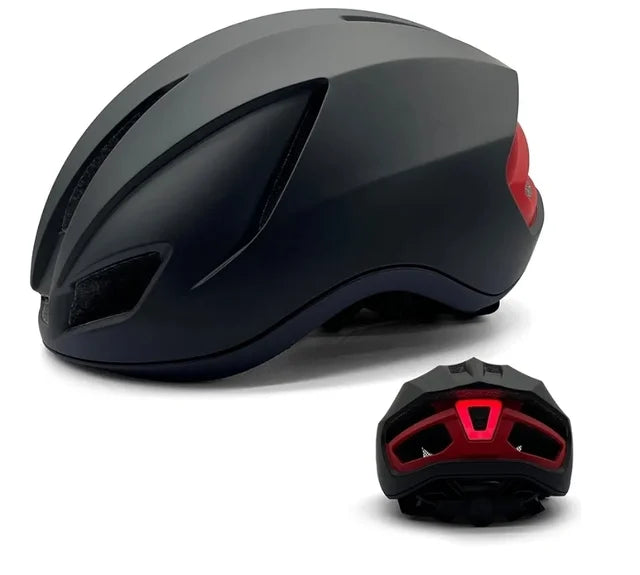 Casco bici LED - Negro mate