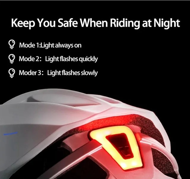 Casco bici LED - Negro mate