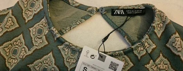 Zara geometric print midi dress