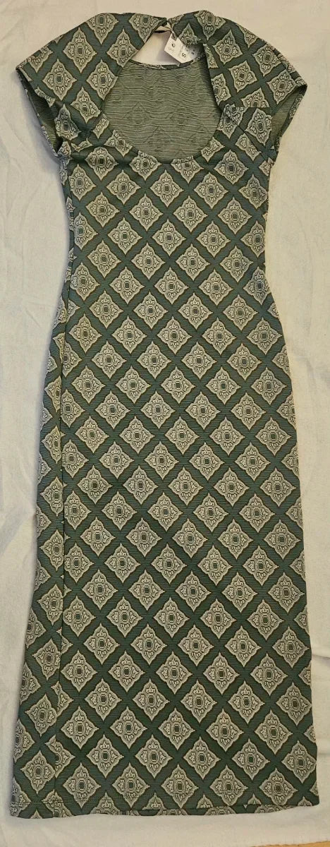 Zara geometric print midi dress