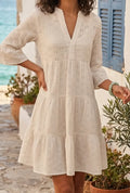 Vestido bordado calado