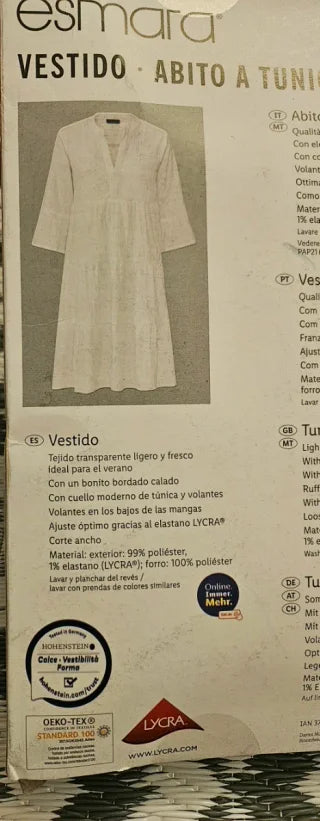 Vestido bordado calado