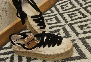 Alpargatas B&W Beige y Negras