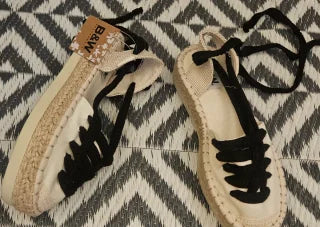 Alpargatas B&W Beige y Negras