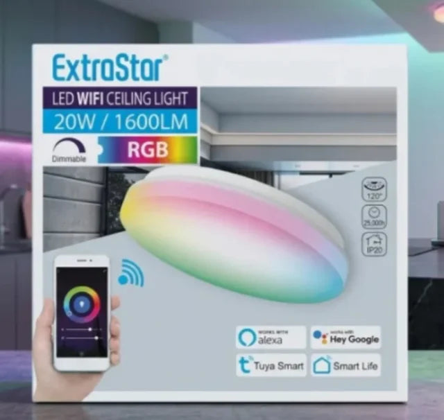 Plafón LED WiFi ExtraStar 20W RGB