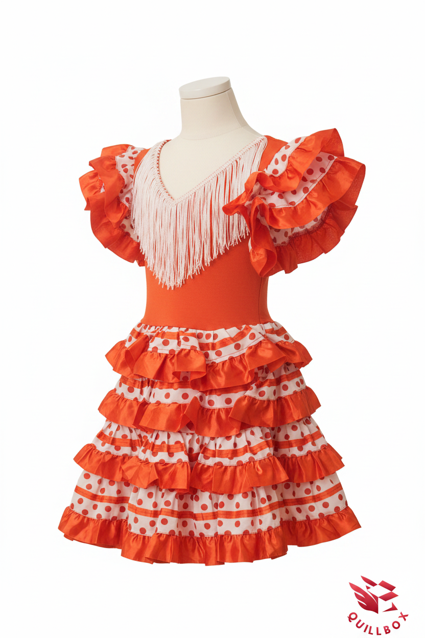 Traje flamenca infantil - vista angulada