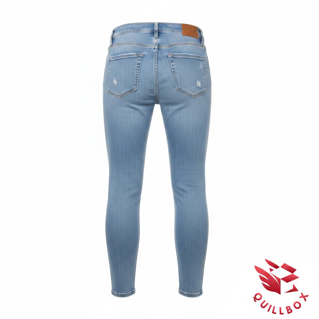 Vaqueros skinny azul roto - vista trasera