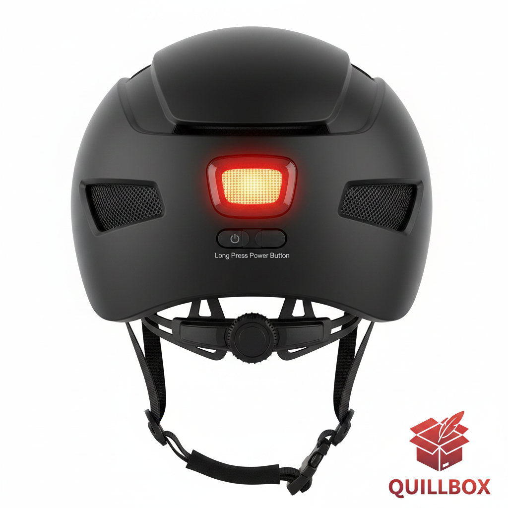 Casco bicicleta Lanova - vista trasera LED integrado sistema retención