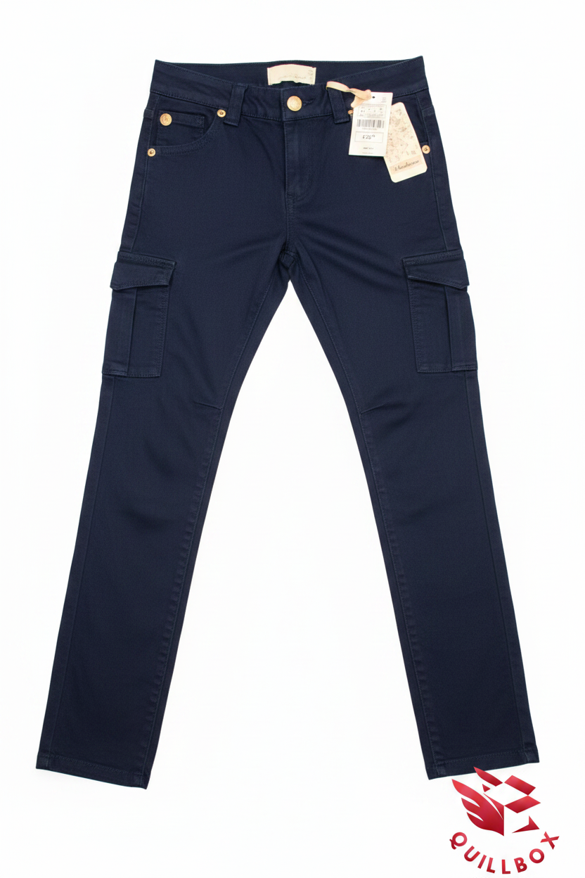 Pantalón cargo azul marino - vista frontal 1