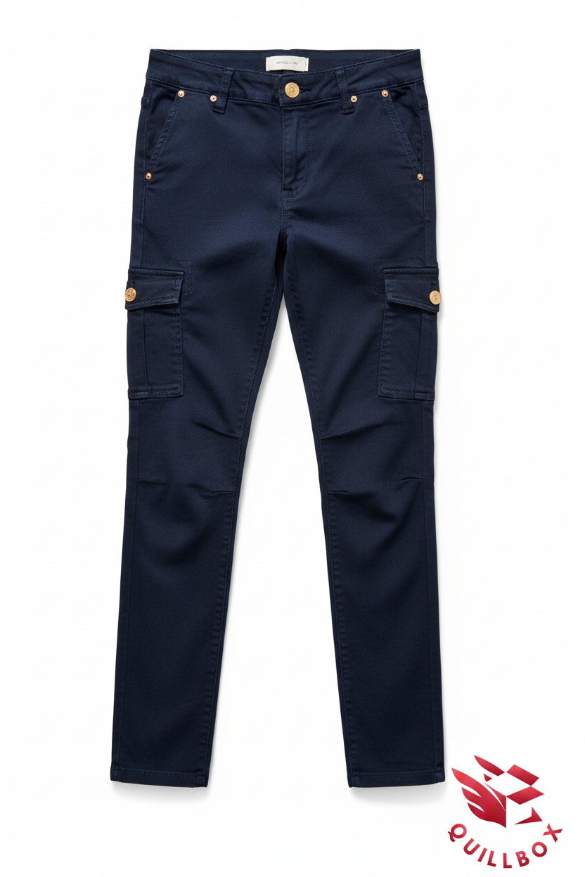 Pantalón cargo azul marino - vista frontal 2