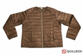 Chaqueta acolchada bronce MOVITEX - vista frontal completa cremallera dorada