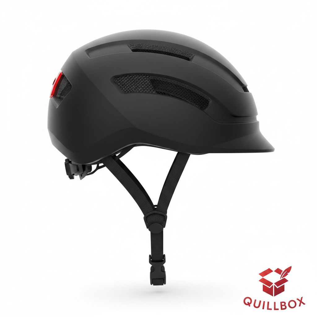 Casco bicicleta negro mate - vista lateral derecha