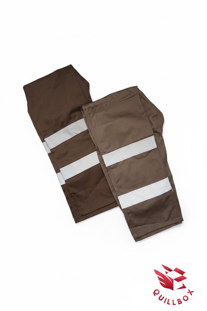 Pantalón cargo marrón reflectante - doblado